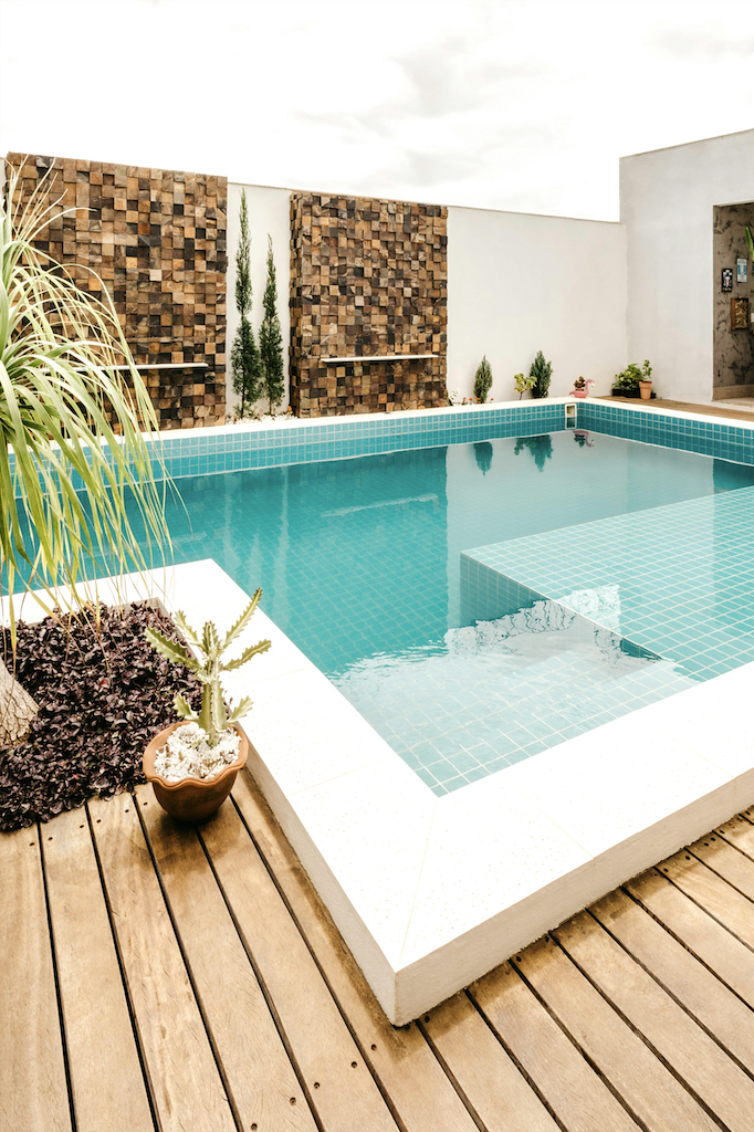 A pool in a property with certificate of construction